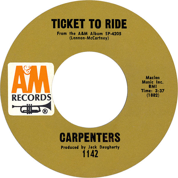 ticket to ride song carpenters