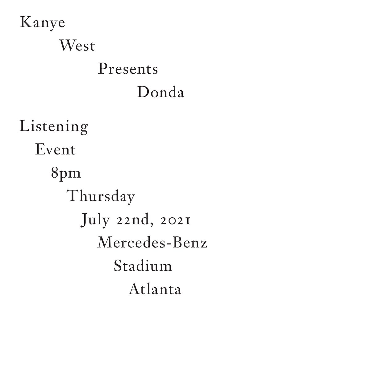 Kanye West - Kanye West Presents Donda (Live Listening ...