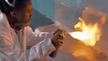 Toronto Police Intervene As Drake Fans Attack Ice Structure With Pickaxes, Fire